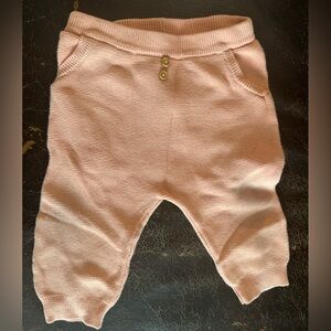 Orange Knit Baby Sweatpants